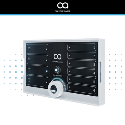 Optimal Audio Hybrid Speaker Background Music System - 4 Zone | 4x 5" Wall & 3x6" Ceiling Speakers